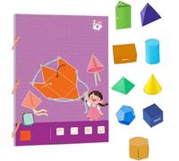 Livre d'apprentissage de la géométrie 3D à corde à tirer, géométrie pour débutants avec modèles géométriques solides, design de corde tressée, enseigner le volume et les formules de surface pour