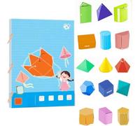 Livre d'apprentissage de la géométrie 3D à corde à tirer, géométrie pour débutants avec modèles géométriques solides, design de corde tressée, enseigner le volume et les formules de surface pour