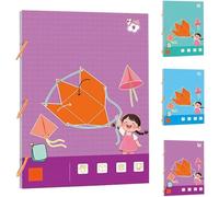 Livre d'apprentissage de la géométrie 3D à Tirer, 9/12/15 Modèles géométriques Solides for Enfants, Conception de Corde tressée sûre, Améliore la compréhension géométrique(9 Model)