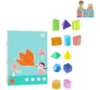 Livre d'apprentissage de la géométrie 3D à tirer sur la corde, livre de formation à la géométrie solide pour débutants avec corde tressée pour enseigner le volume et la surface des formules (12