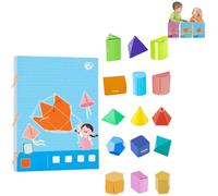 Livre d'apprentissage de la géométrie 3D à tirer sur la corde, livre de formation à la géométrie solide pour débutants avec corde tressée pour enseigner le volume et la surface des formules (15
