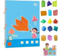 Livre d'apprentissage de la géométrie 3D avec cordon à tirer, kit d'apprentissage interactif de la géométrie avec modèles pop-up pour débutants avec modèles géométriques solides 9/12/15, formules de