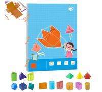 Livre d'apprentissage de la géométrie 3D avec cordon à tirer, kit d'apprentissage interactif de la géométrie avec 9/12/15 solides, pour enseigner des formules de volume et de surface aux enfants âgés