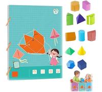 Livre d'apprentissage de la géométrie 3D avec cordon à tirer, kit d'apprentissage interactif de la géométrie avec modèles pop-up pour débutants avec modèles géométriques solides 9/12/15, formules de