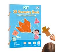 Livre d'apprentissage De La Géométrie 3D - Cookner De Travail D'étude en Mathématiques pour, Forme du Manuel De Puzzle | Activité D'imagination Spatiale, Artisanat De Géométrie À Cordes Tissé,