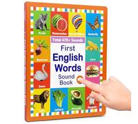 Livre d'apprentissage des Mots Anglais,Livre Parlant pour l'Apprentissage des Langues | Compagnon d'Étude de Vocabulaire Interactif pour de 2 à 6 Ans