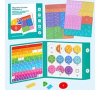 Livre d'apprentissage magnétique - Jeu de mathématiques interactif pour apprendre à fractionner - Aide à l'apprentissage avec cercles de rupture magnétiques - Matériel mathématiques Montessori pour