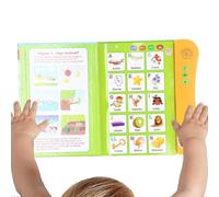 Livre D'apprentissage Sonore Interactif - Jouet Éducatif Bilingue Activé Par Le Toucher, Livre D'activités Pour De Reconnaissance De Mots Parlants, Lecteur Audio Pour Le Développement Précoce