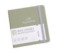 Livre d'aquarelle avec 24 feuilles de papier de coton à couverture rigide, carnet de croquis d'artistes, papier aquarelle de poche, bloc de dessin créatif