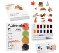 Livre d'aquarelle facile à peindre avec pinceaux