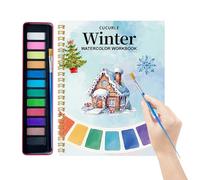 Livre d'aquarelle : guide d'art pour débutants, kit de peinture à l'aquarelle inclus | Journal de pratique créatif à l'aquarelle, livre d'activités artistiques amusant pour Pr