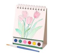 Livre d'aquarelle pour - 12,5 x 10 x 5 cm - Peinture adaptée aux débutants, outil de développement d'imagination, âge adapté pour les tout-petits à l'école | Fonction de mélange de