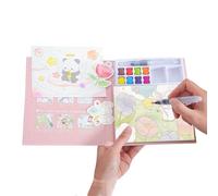 Livre d'aquarelle, Watercolor Paint Book - Ensemble de livres de peinture de cahier d'aquarelle - Projets d'art de 24 pages avec brosse, kits d'artisanat de dessin pour garçons et filles plus âgés d