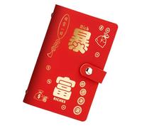 Livre d'argent en cuir synthétique de qualité supérieure pouvant contenir 100 billets avec pages de budget intégrées pour la gestion financière, Riches rouges