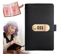 Livre d'argent pour économiser de l'argent, 100 enveloppes, classeur d'économie d'argent avec verrou par mot de passe, pour défi, gestion budgétaire, finances personnelles (noir)