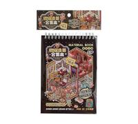 Livre d'autocollants 3D - Autocollants réutilisables pour maison d'horreur - Lot d'autocollants miniatures | Scrapbooking mural d'armoire, décoration de carnet de notes, voyage, anniversaire, Noël