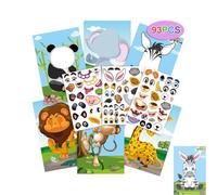 Livre d'autocollants animaux pour - Design innovant - Livre d'activité - Jouet éducatif réutilisable - Dinosaures DIY - Princesse pour tout-petits - Multi-usage extérieur et intérieur