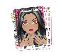 Livre d'autocollants décoratifs pour ongles - Ensemble d'activités de conception de manucure créative avec pages à colorier, autocollants pour salon de manucure et kit d'art | Artisanat de voyage amus