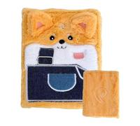 Livre d'autocollants en forme de chien en peluche - Classeur à anneaux A5 avec système d'organisation, support d'autocollants en forme d'animal mignon, livre de rangement de collection de scrapbooking