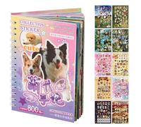 Livre d'autocollants - Kit de scrapbooking mignon pour animaux de compagnie | Autocollants esthétiques chat et chien pour garçons et filles, idéal pour les travaux manuels à la maison, les activités