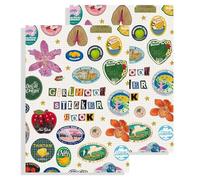 Livre d'autocollants New Girlhood Version 2 - Plus de 1260 autocollants rétro pour carnets, scrapbooking, inspiration vintage Girls' Generation, cadeau créatif pour adolescentes (2Pcs)