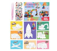 Livre d'autocollants par numéros - Mosaïque créative, entraînement à la perception visuelle, puzzle animal interactif | Divertissement portable, cadeau de vacances pour , anniversaire, Noël
