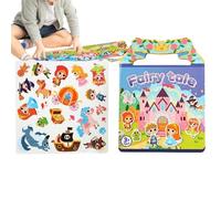 Livre d'autocollants pour - 28,5 x 22,5 cm - Grand carnet de Travail Silencieux - Bloc d'activité en polypropylène - Autocollants de Dessin animé réutilisables avec Pages d'apprentissage