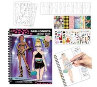 Livre d'autocollants pour filles | Dress Up Activity - Jeu éducatif pour enfants, adolescents et enfants d'âge préscolaire | Favorise la motricité fine des tout-petits dans la salle de classe, les