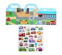 Livre d'autocollants pour Jeunes , activités éducatives Portables pour | Jouet éducatif de Livre d'autocollants pour Le développement des compétences motrices Fines dans l'apprentissage