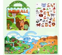 Livre D'Autocollants Réutilisables Pour Enfants,Véhicules,Camion,Multi-Thèmes,Bulle,Gelée,Jouets Éducatifs D'Apprentissage Pour Enfants.Animals.