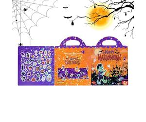 Livre d'autocollants réutilisables - Scènes d'autocollants effrayantes pour, Kits de Bricolage éducatifs créatifs pour âgés de 3 à 6 Ans, Jeux Amusants pour la fête d'halloween en