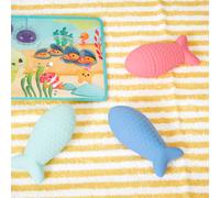 Janod – Livre de bain interactif La Fête sous l'Océan J04733 – 1 livre + 3 gicleurs, dès 10 mois