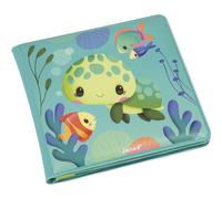 Janod - Livre De Bain Magique - Vie des Tortues De Mer - 8 Pages Illustrées - Encre Magique - Jouet pour Le Bain - Jeu d'Éveil - Dès 10 Mois, J04721