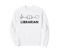 Livre de bibliothécaire ECG en Forme de cœur pour Lire l'amour Sweatshirt
