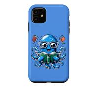 Livre de bibliothécaire Sea Ocean Giant Squid Lecture Pieuvre Coque pour iPhone 11