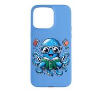 Livre de bibliothécaire Sea Ocean Giant Squid Lecture Pieuvre Coque pour iPhone 15 Pro Max