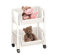 Livre de bibliothèque à roulettes - Porte-livres portable - Organiseur de cadre en métal avec roues verrouillables - Chariot de transport lourd pour les bureaux scolaires et les espaces ménagers