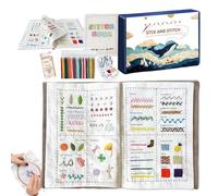 Livre de broderie portable : kit d'outils de projet de à la main, guide complet, manuel d'instructions | Hommes Femmes Garçons Filles Adolescents Épouse Mari Famille Amis
