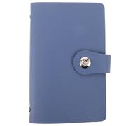 Livre de Caisse Bleu en Pu, Organiseur Compact à Compartiments Multiples | Gestion des Billets et Pièces, Protection Soignée, Format Portable, pour Budget Familial et Rangement Quotidien