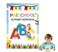 Livre de calcul des lettres - Exercices réutilisables pour écrire l'alphabet - Jeux éducatifs pour l'école maternelle et les voyages, apprentissage des lettres portable pour la maison et les