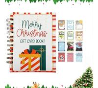 Livre de cartes-cadeaux Joyeux Noël, 5x7 DIY, à spirales, couleur, for étudiants, adultes, famille et amis.(1 set)