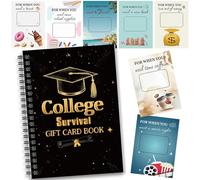 Livre de Cartes-Cadeaux pour la Survie Universitaire, Organisateur avec Pages Surprises, Guide de L'étudiant pour 2026, Boîte à Surprises pour Diplômés, Porte-cash pour Anniversaire D'université