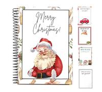 Livre de cartes de Noël, bricolage 5x7 pages Noël Habilleur de cartes-cadeaux de survie du collège, Spiral Bound Open lorsque enveloppes pour les étudiants diplômés des étudiants