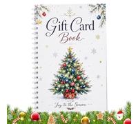 Livre De Cartes Noël Argent Liquide Décoration avec 22 Pages | Porte-Cartes Argent Noël Souvenir Pour Filles Garçons Fête et Rassemblement École et Salle de Classe