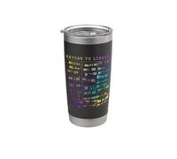 Livre de cartes Retour à la bibliothèque Date d'échéance Bookish Rainbow Reading Gobelet isotherme en acier inoxydable double paroi