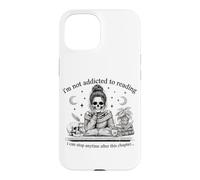 Livre de Citrouille d'halloween en Train de Lire sorcière et Horreur Coque pour iPhone 15