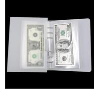 Livre de Collection de Monnaie avec 100 Pochettes et Couverture de Protection Monnaie Album Livre de Rangement pour Factures, Documents, Tickets, Cartes à Collectionner