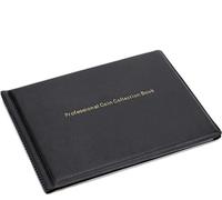 Livre de collection de pièces de monnaie 240 pochettes PVC transparent Album de collection de pièces de monnaie 25mm/0.98 Inch Organisateur de collection de pièces de monnaie à l'épreuve de la poussiè