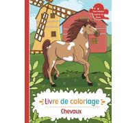 Livre de coloriage: 50 magnifiques motifs de chevaux pour les enfants à partir de 8 ans et plus, à colorier et à détendre.