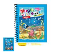 Livre de coloriage à base d'eau - Livre de peinture réutilisable, bloc d'activités aquarelle | Livre de coloriage lavable, livre de dessin à l'eau, tampon de coloriage écologique, livre de coloriage r